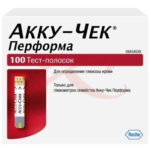 Акку-чек перформа тест-полоска №100 (50х2). Фото