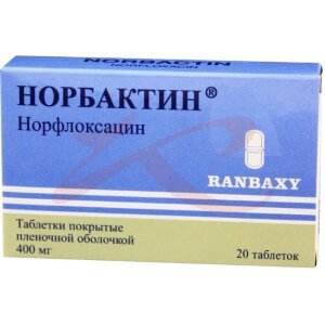 Норбактин таблетки покрытые пленочной оболочкой 400мг №20. Фото