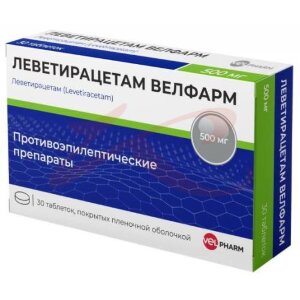 Леветирацетам велфарм таблетки покрытые пленочной оболочкой 500мг №30. Фото