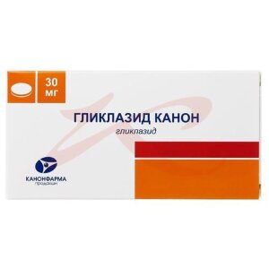 Гликлазид канон таблетки с пролонгированным высвобождением 30мг №30. Фото