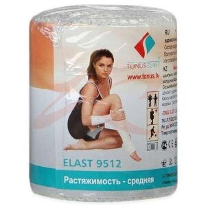 Тонус эласт бинт медицинский эластичный ср 1мх8см /арт 9512/. Фото