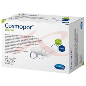 Космопор силикон повязка пластырного типа 7,2х5см №10 /арт 901106/. Фото