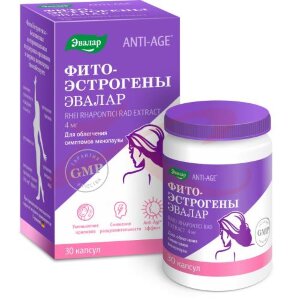 Эвалар анти-эйдж фитоэстрогены капсулы кишечнорастворимые 0.25г №30. Фото