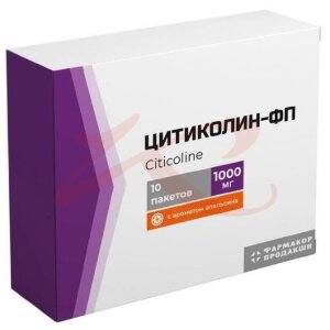 Цитиколин-фп порошок для приготовления раствора для приема внутрь 1000мг 4г №10 апельсин. Фото