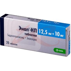 Энап-нл таблетки 12.5мг + 10мг №20. Фото