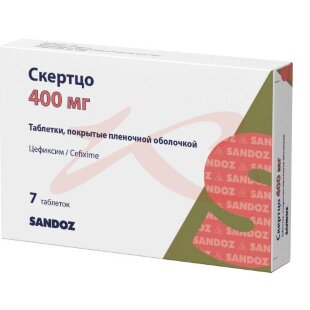 Скертцо таблетки покрытые пленочной оболочкой 400мг №7. Фото