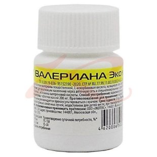 Валериана эко таблетки №50 (бад). Фото