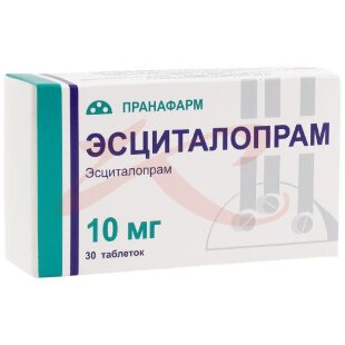 Эсциталопрам таблетки покрытые пленочной оболочкой 10мг №30. Фото