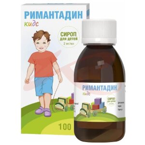 Римантадин кидс сироп 2мг/мл 100мл /в комплекте с ложкой мерной/. Фото