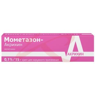 Мометазон-акрихин крем для наружного применения 0,1% 15г. Фото