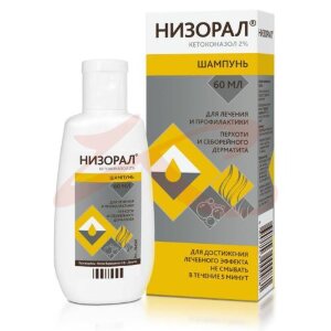 Низорал шампунь лекарственный 2% 60мл. Фото