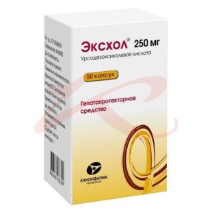 Эксхол капсулы 250мг №50 банка. Фото