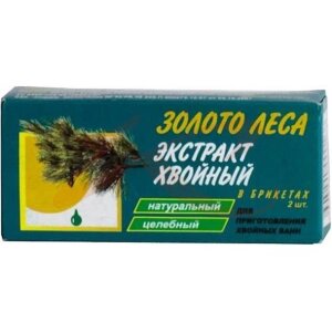 Золото леса хвойный экстракт для ванн 50г №2 брикеты. Фото