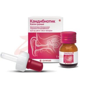 Изображение Кандибиотик капли ушные 5мл в комплекте с пипеткой Кандибиотик капли ушные 5мл в комплекте с пипеткой. Фото