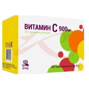 Витамин с порошок 900мг 5г №20 б/ароматизатора. Фото