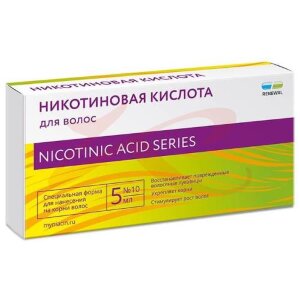 Изображение Реневал никотиновая кислота ампулы для стимуляции роста волос 5мл №10 Реневал никотиновая кислота ампулы для стимуляции роста волос 5мл №10. Фото