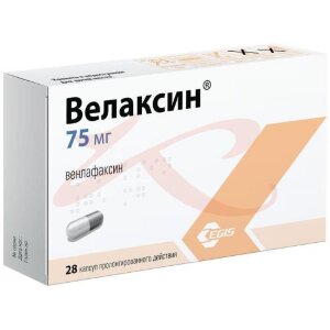 Велаксин капсулы с пролонгированным высвобождением 75мг №28. Фото