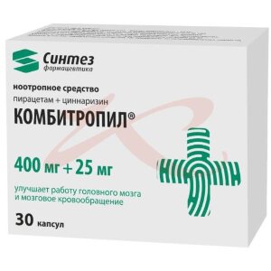 Изображение Комбитропил капсулы 400мг + 25мг №30 Комбитропил капсулы 400мг + 25мг №30. Фото