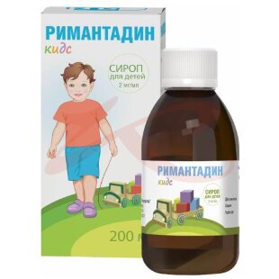 Римантадин кидс сироп 2мг/мл 200мл /в комплекте с ложкой мерной/. Фото