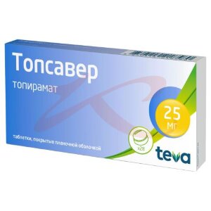 Топсавер таблетки покрытые пленочной оболочкой 25мг №28. Фото