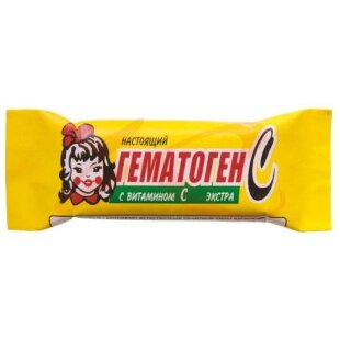 Гематоген настоящий 40г. экстра с вит.с плитка /возрождение и развитие/. Фото
