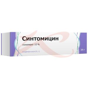 Синтомицин линимент для местного применения 10% 25г. Фото