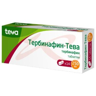 Тербинафин-тева таблетки 250мг №14. Фото