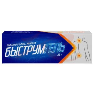 Быструмгель гель для наружного применения 2.5% 30г. Фото
