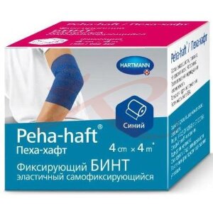 Пеха-хафт бинт когезивный самофикс 4смх4м синий. Фото