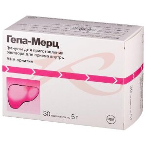 Гепа-мерц гранулы для приготовления раствора для приема внутрь 3г 5г №30. Фото