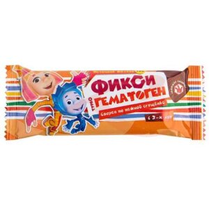 Гематоген детский плитка 35г турбо фикси 3 +. Фото