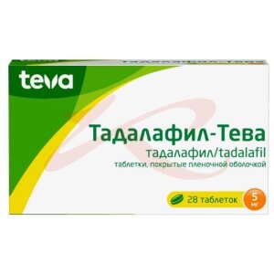 Тадалафил-тева таблетки покрытые пленочной оболочкой 5мг №28. Фото