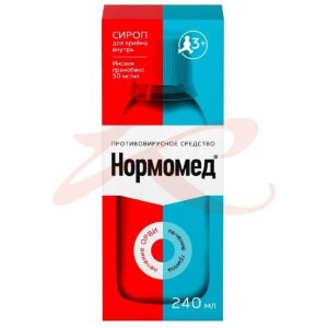 Нормомед сироп 50мг/мл 240мл в комплекте с мерным стаканчиком. Фото