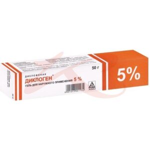 Диклоген гель для наружного применения 5% 50г. Фото