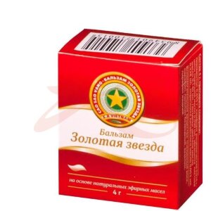 Золотая звезда бальзам мазь для наружного применения 4г. Фото