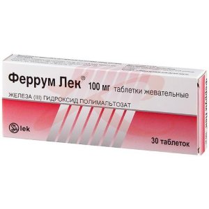 Феррум лек таблетки жевательные 100мг №30. Фото