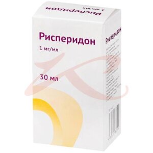 Рисперидон раствор для приема внутрь 1мг/мл 30мл №1 в комплекте со шприцем-дозатором. Фото