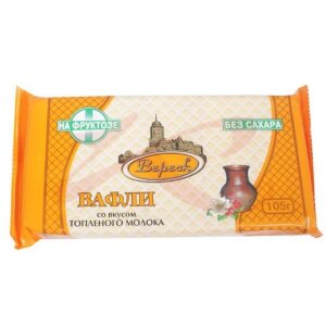Изображение Вереск вафли 105г вкус топленого молока на фруктозе Вереск вафли 105г вкус топленого молока на фруктозе. Фото