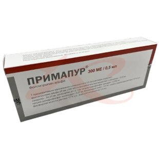 Примапур раствор для подкожного введения 22мкг/0.5 мл 0,5мл в комплекте с иглами одноразовыми-5 шт.. Фото