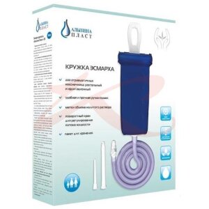 Альпина пласт кружка эсмарха 1,5л р2 д/ирригации с 2-мя наконечниками. Фото