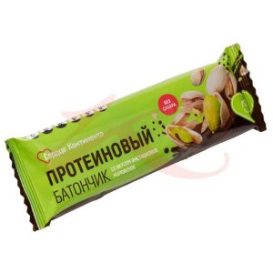 Сердце континента батончик протеиновый 40г фисташковое мороженое в шокол глазури. Фото