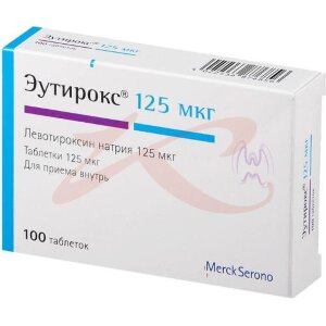 Изображение Эутирокс таблетки 125мкг №100 Эутирокс таблетки 125мкг №100. Фото