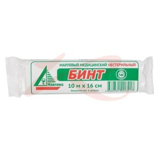Навтекс бинт медицинский марлевый не стерильный 10мх16см. Фото