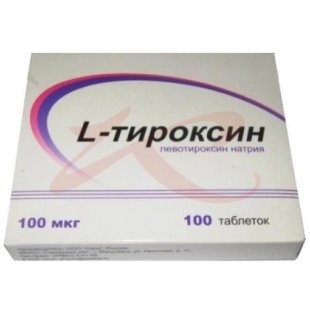 L-тироксин таблетки 100мкг №100. Фото