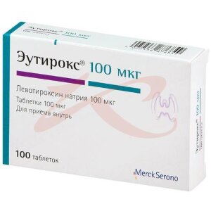 Эутирокс таблетки 100мкг №100. Фото