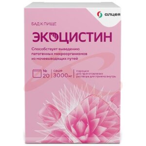 Экоцистин порошок для приготовления раствора для приема внутрь 3000мг №20. Фото