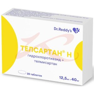 Телсартан н таблетки 12,5мг + 40мг №28. Фото