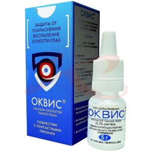 Оквис раствор 0,3% 5г протектор тканей глаза. Фото