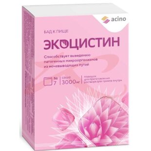 Экоцистин порошок для приготовления раствора для приема внутрь 3000мг №7 (бад). Фото