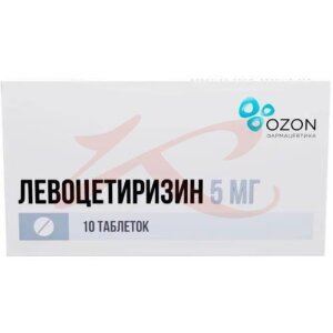 Левоцетиризин таблетки покрытые пленочной оболочкой 5мг №10. Фото
